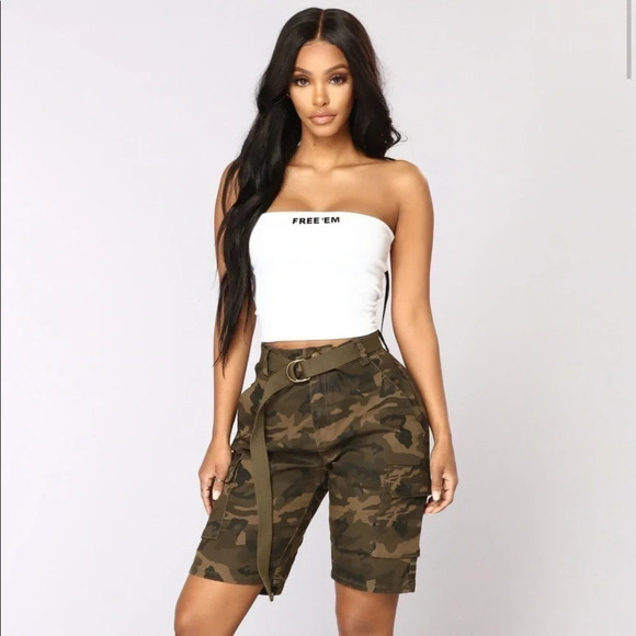 Fashion Nova Cadet Kate Camo Shorts​​​​​​​​​ - Picture 1 of 4